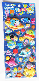 Custom Puffy Aufkleber Dekoration PVC 3D Schaum Aufkleber Offsetdruck für Kinder
