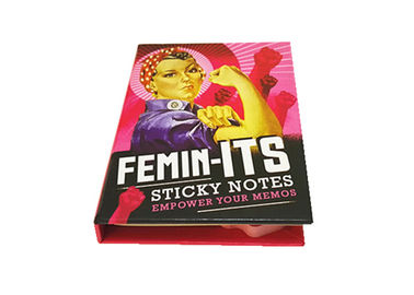 Custom Sticky Notes Die Cut Hardcover Post Seine selbstklebenden Memo Pads und Farbstreifen für kreative und lustige Notizen