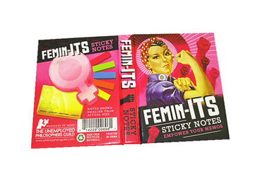 Custom Sticky Notes Die Cut Hardcover Post Seine selbstklebenden Memo Pads und Farbstreifen für kreative und lustige Notizen
