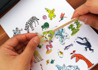 Freundliche Karikatur-kundenspezifische Papieraufkleber Eco, nicht giftige Unebenheit auf Aufkleber