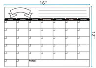 Kundenspezifisch trocknen Sie Löschen-Kühlschrank-Magnet-Kalender, 12 x 16 Zoll magnetischen wöchentlichen Planer
