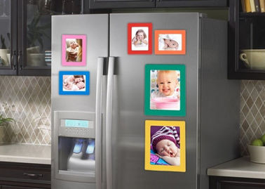 Flexibler personifizierter Foto-Kühlschrank-Magnet-Spant 5 Zoll rechteckige Form-