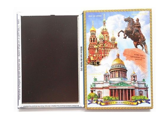 Ausgewähltes Reisesouvenir 78 X 54 mm Blechkristallkühlschrank Magnet Souvenir Kühlschrank Magnete