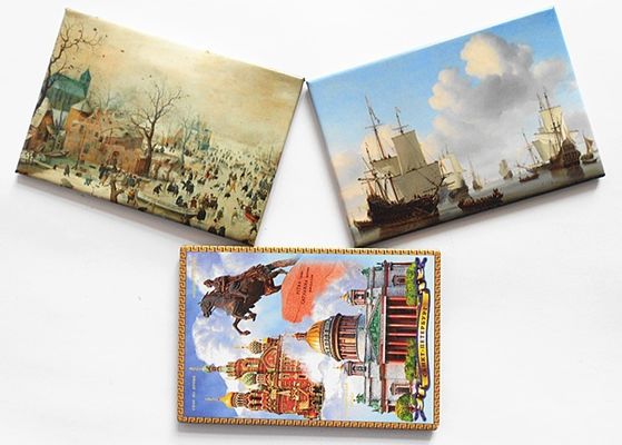Ausgewähltes Reisesouvenir 78 X 54 mm Blechkristallkühlschrank Magnet Souvenir Kühlschrank Magnete