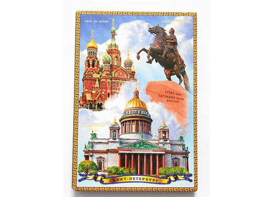 Ausgewähltes Reisesouvenir 78 X 54 mm Blechkristallkühlschrank Magnet Souvenir Kühlschrank Magnete