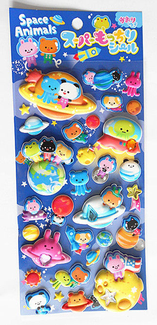 Custom Puffy Aufkleber Dekoration PVC 3D Schaum Aufkleber Offsetdruck für Kinder